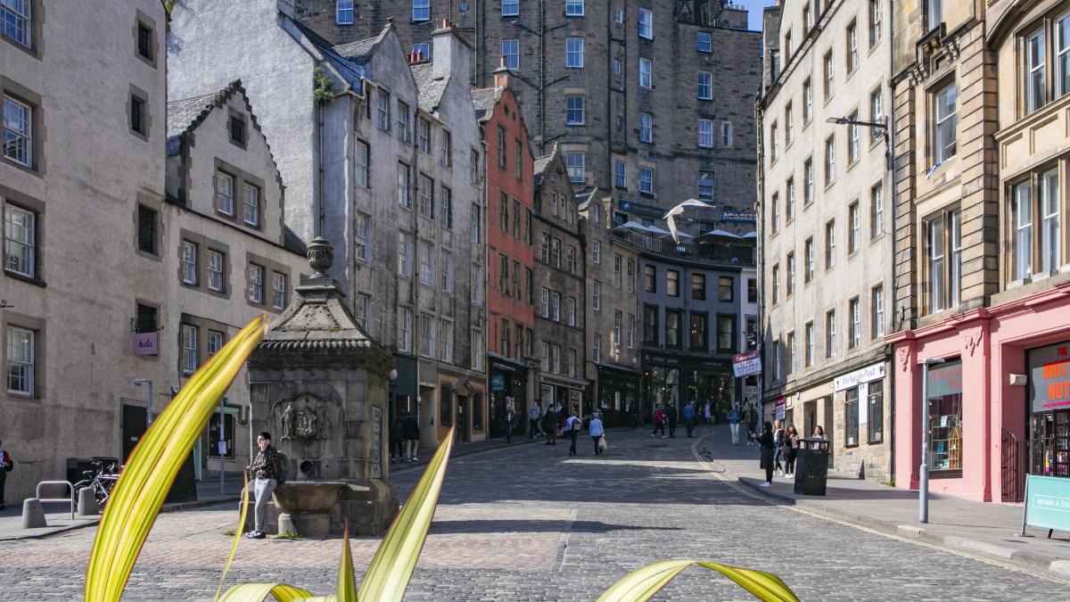 View from Grassmarket in Edinburgh