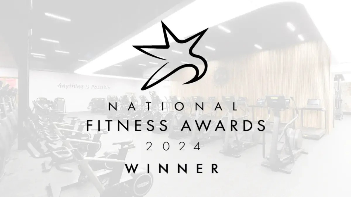 Image of eric liddell gym with text reading National fitness awards 2024 Winner