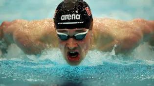 Brodie Gordon-Gibson swimming at the Scottish National Open 2025