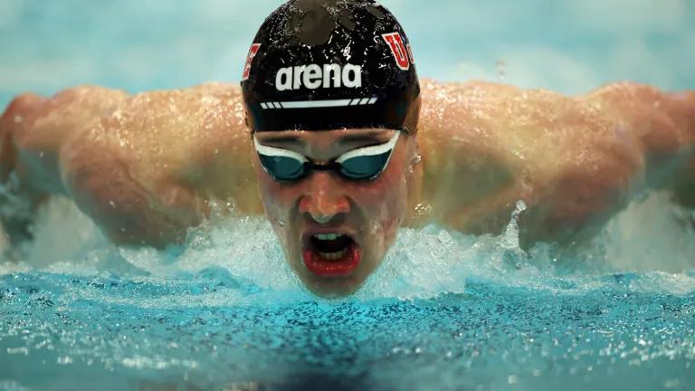 Brodie Gordon-Gibson swimming at the Scottish National Open 2025