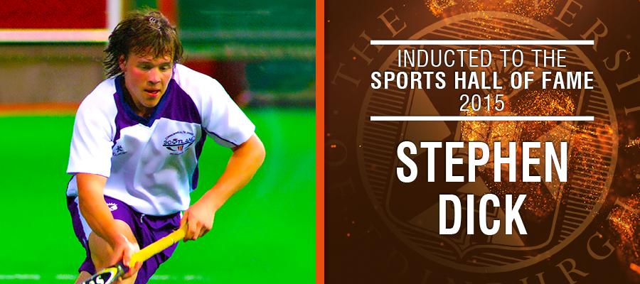 Image of Stephen Dick with text: Inducted to the Sports Hall of Fame 2015, Stephen Dick