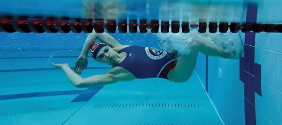 Swimmer in pool