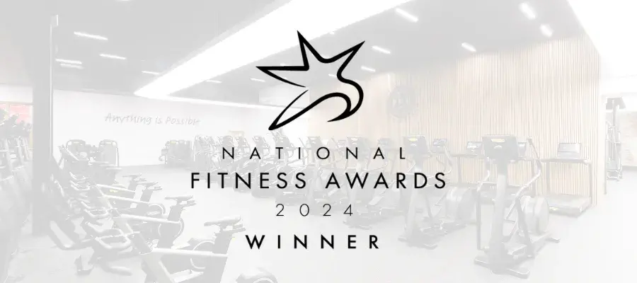 Image of eric liddell gym with text reading National fitness awards 2024 Winner