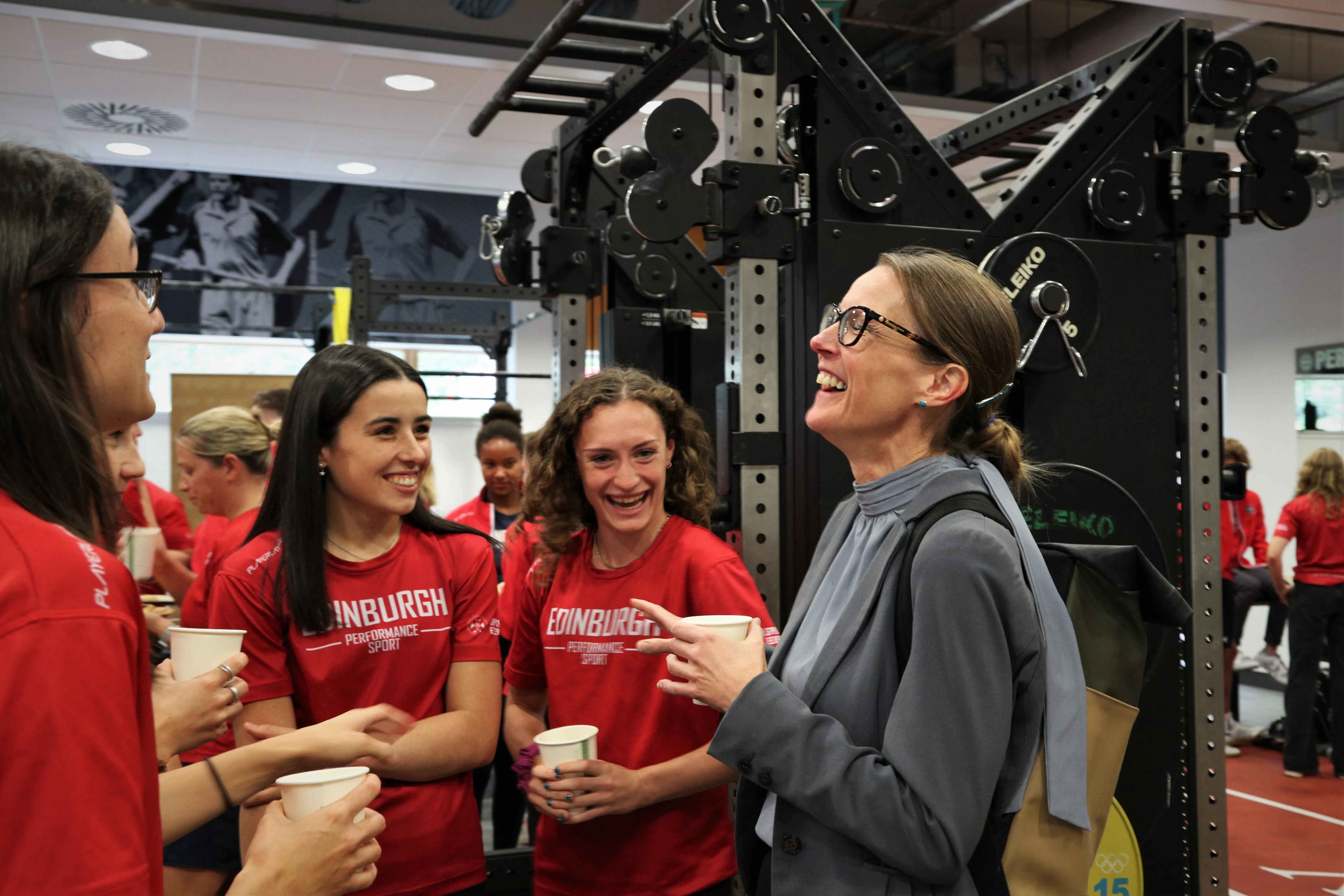 Students mingling at the Sports Stars Lunch