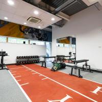 Gym mats, benches and weights