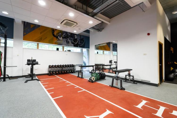 Gym mats, benches and weights