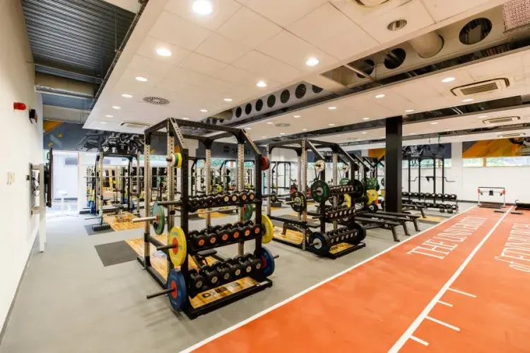 Different sets of weights in University gym