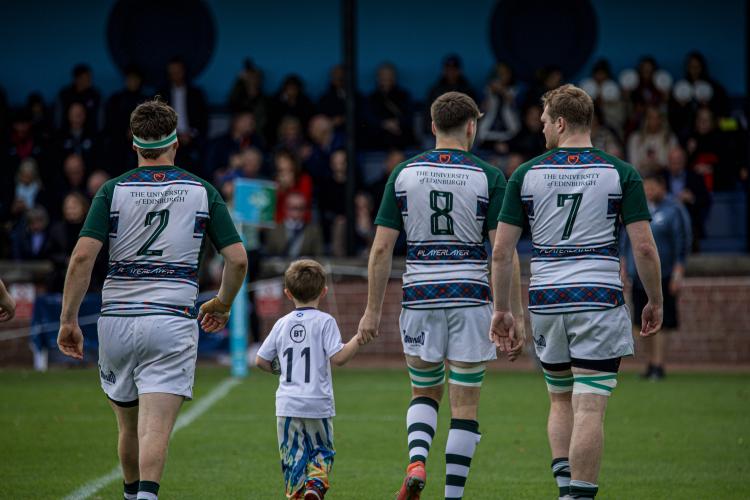 Scottish Varsity 2023 - players walking on pitch