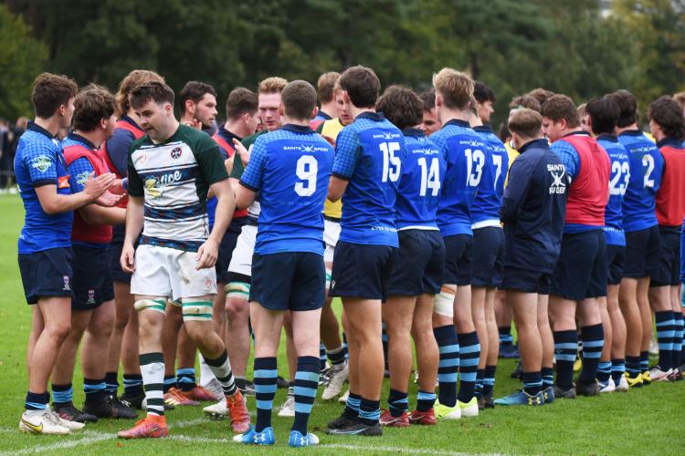 Scottish Varsity 2023 - EURFC players in line up with St Andrews players 