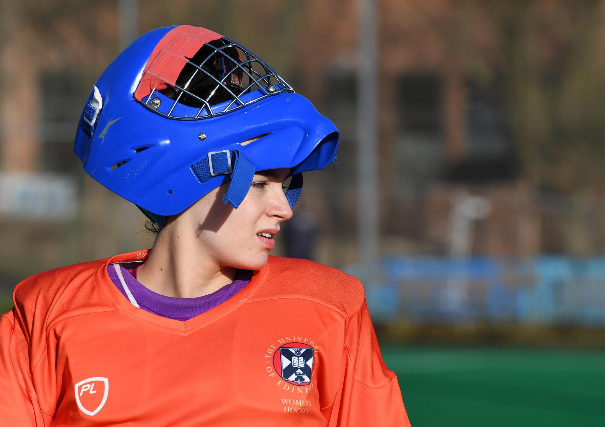 Julia stenhouse in hockey goalkeeping kit