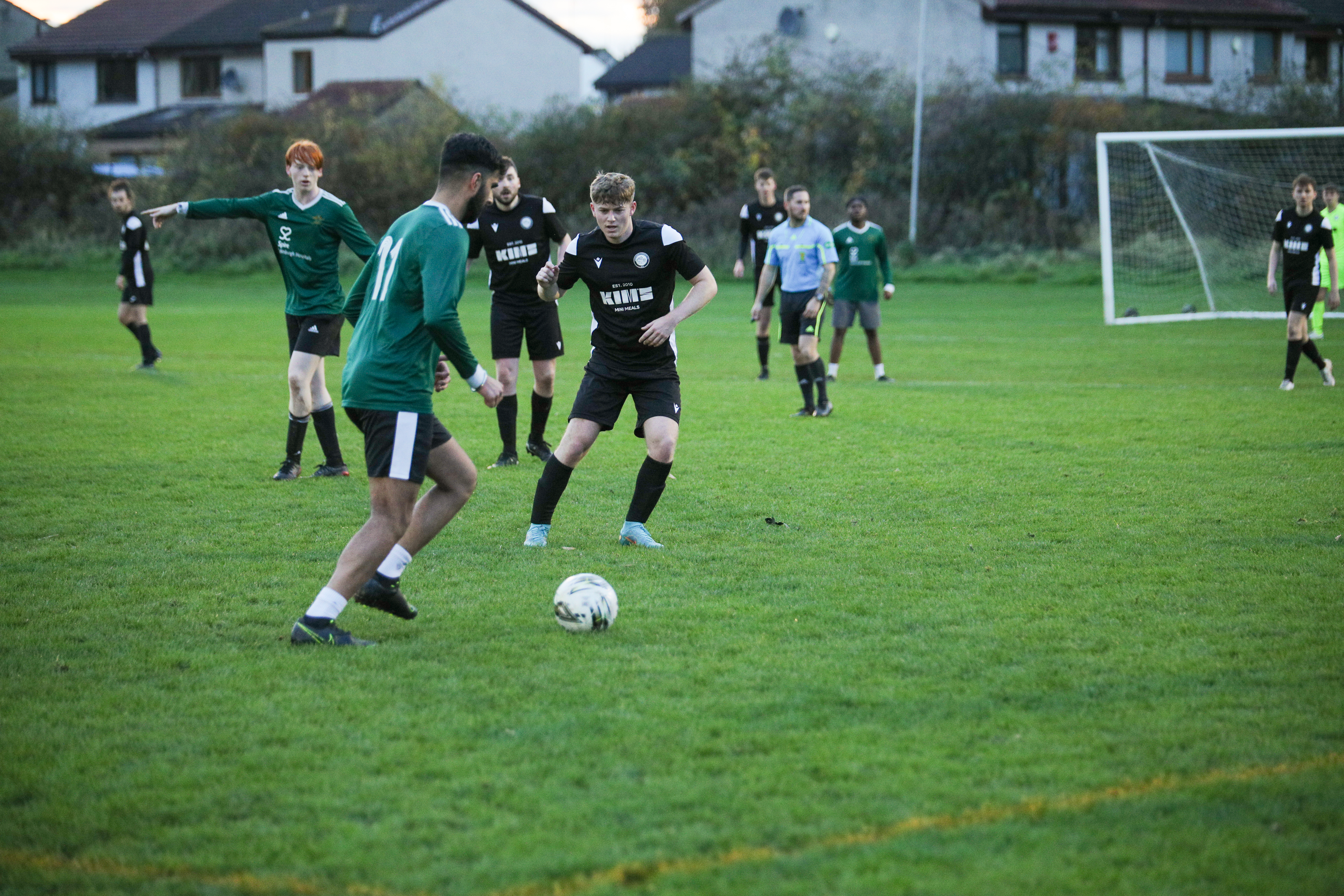 Intramural teams playing football