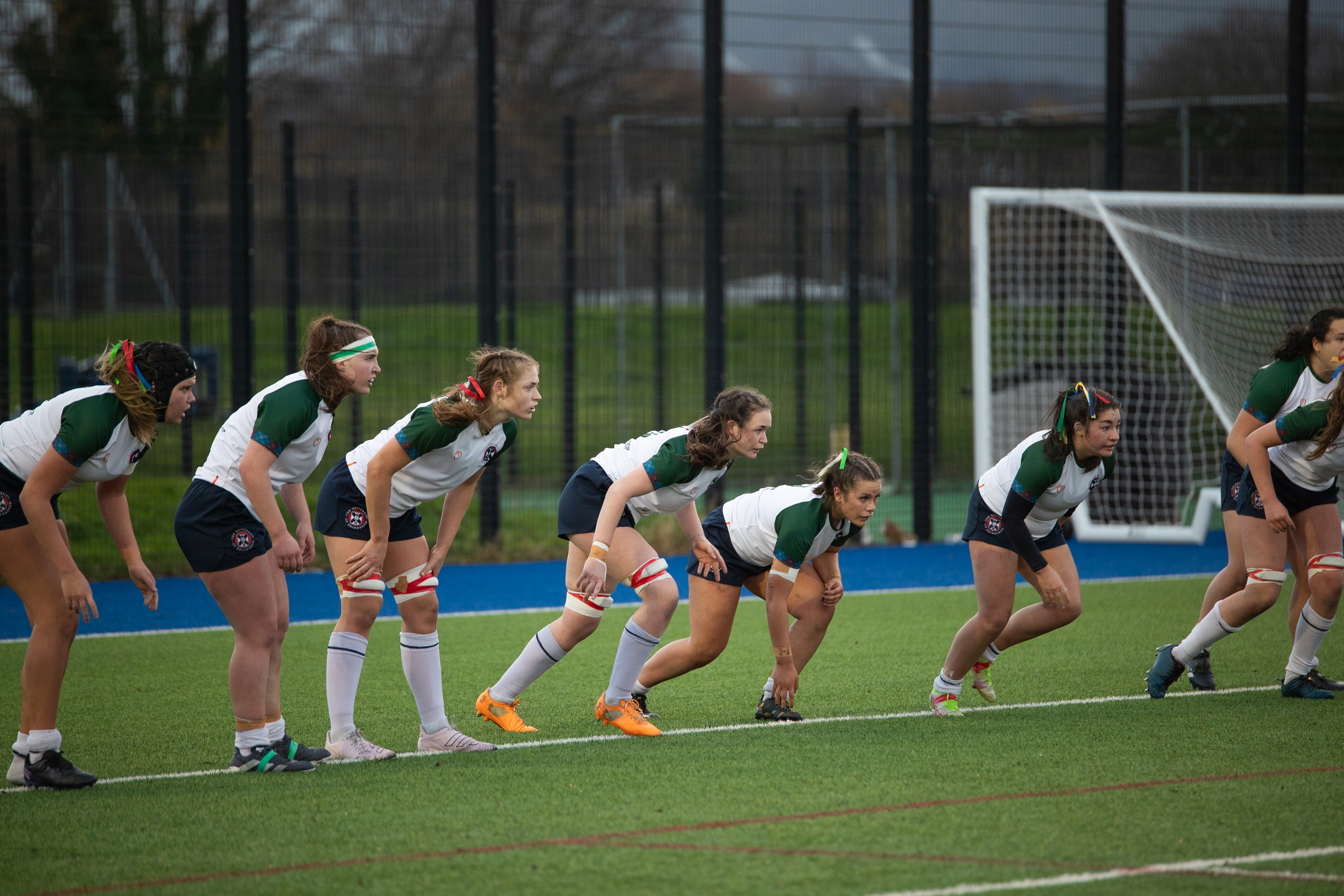 Ladies rugby player on pitch