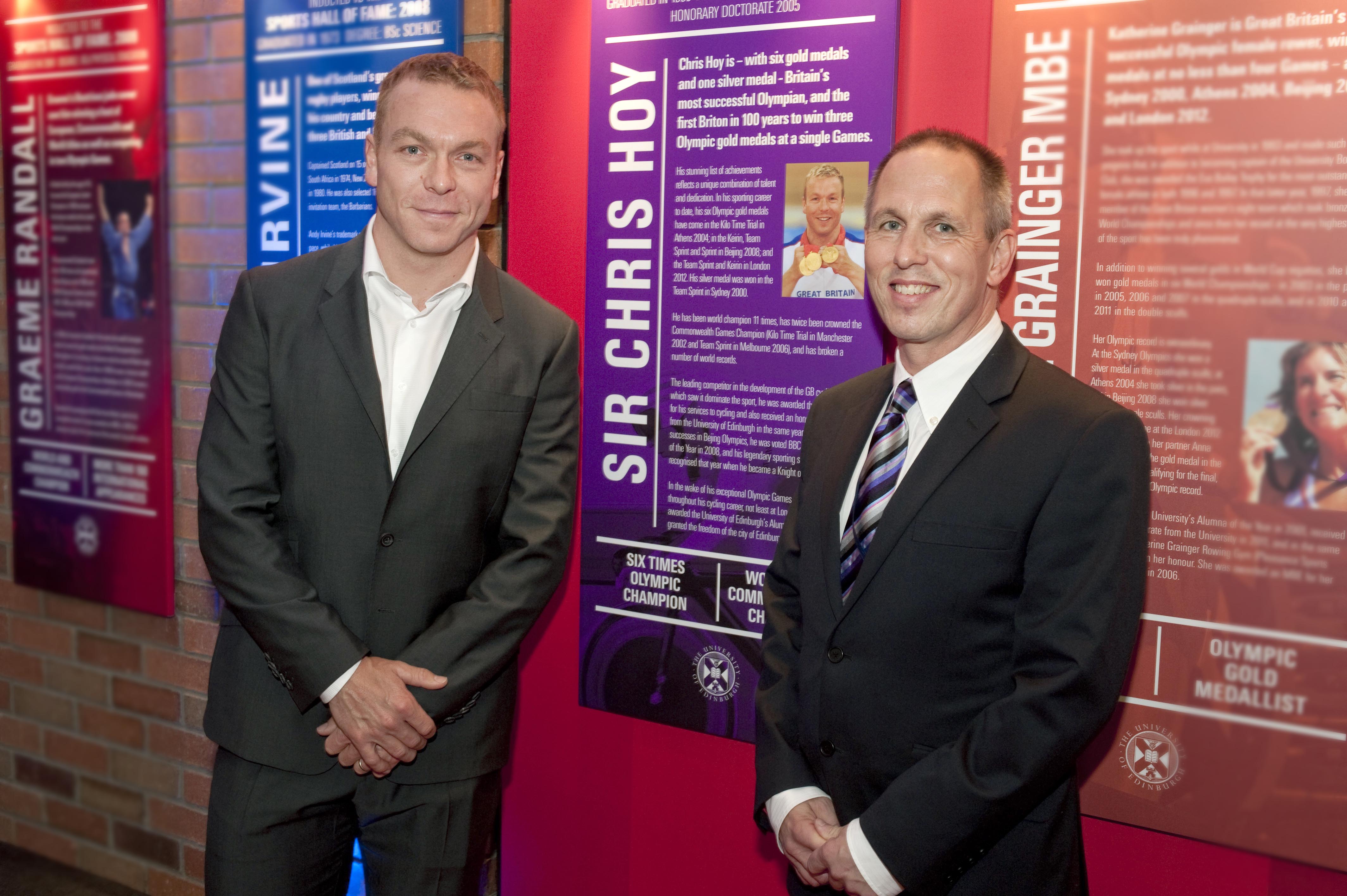 Director of Sport Jim Aiken with Chris Hoy