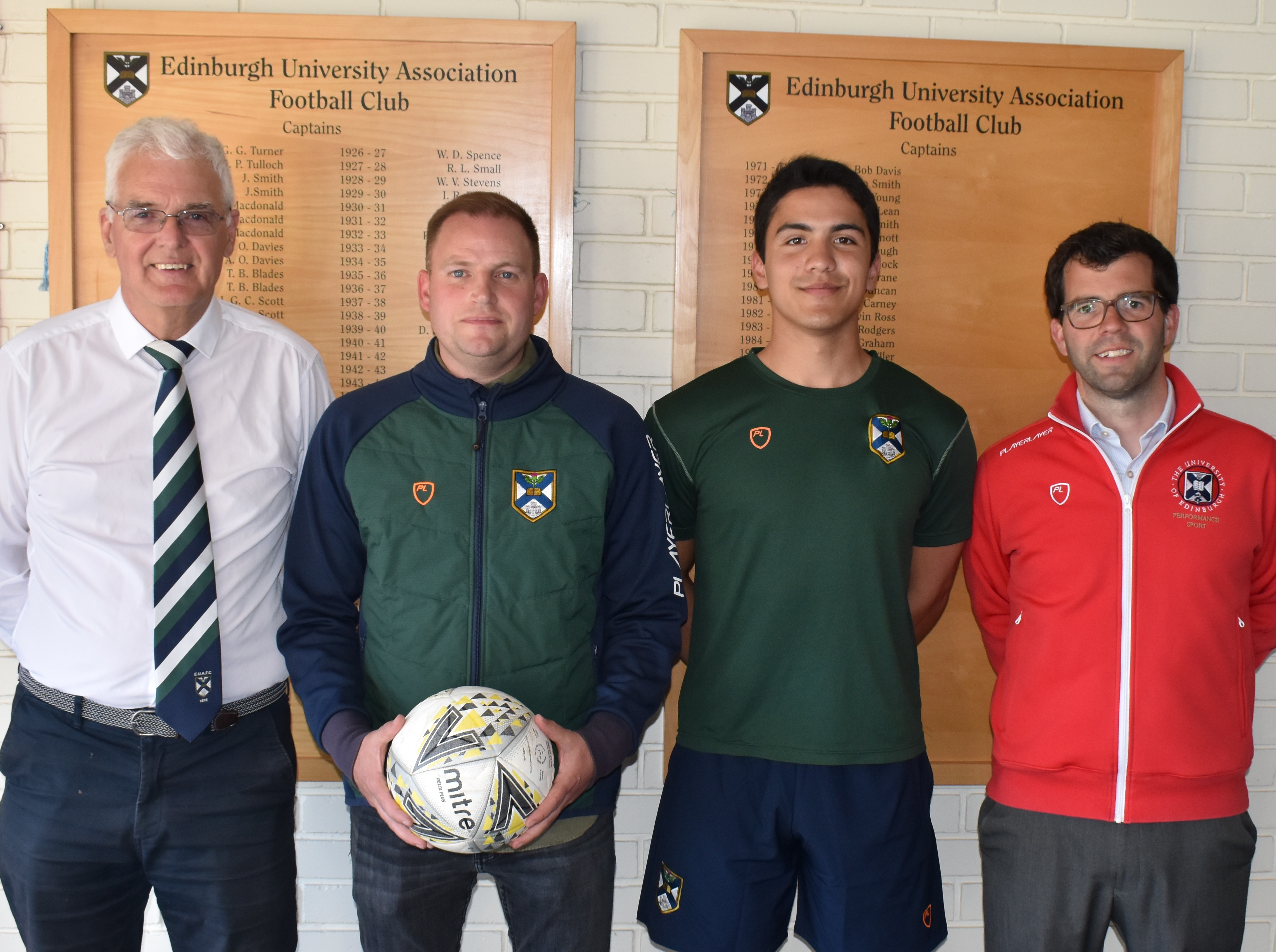 Image of Stewart MacKinnon, Sean McAuley, Allister Torrance and Ross Simpson in a line up