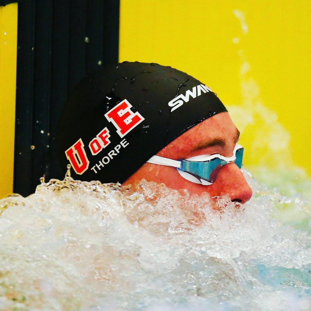 Jack Thorpe in the swimming pool