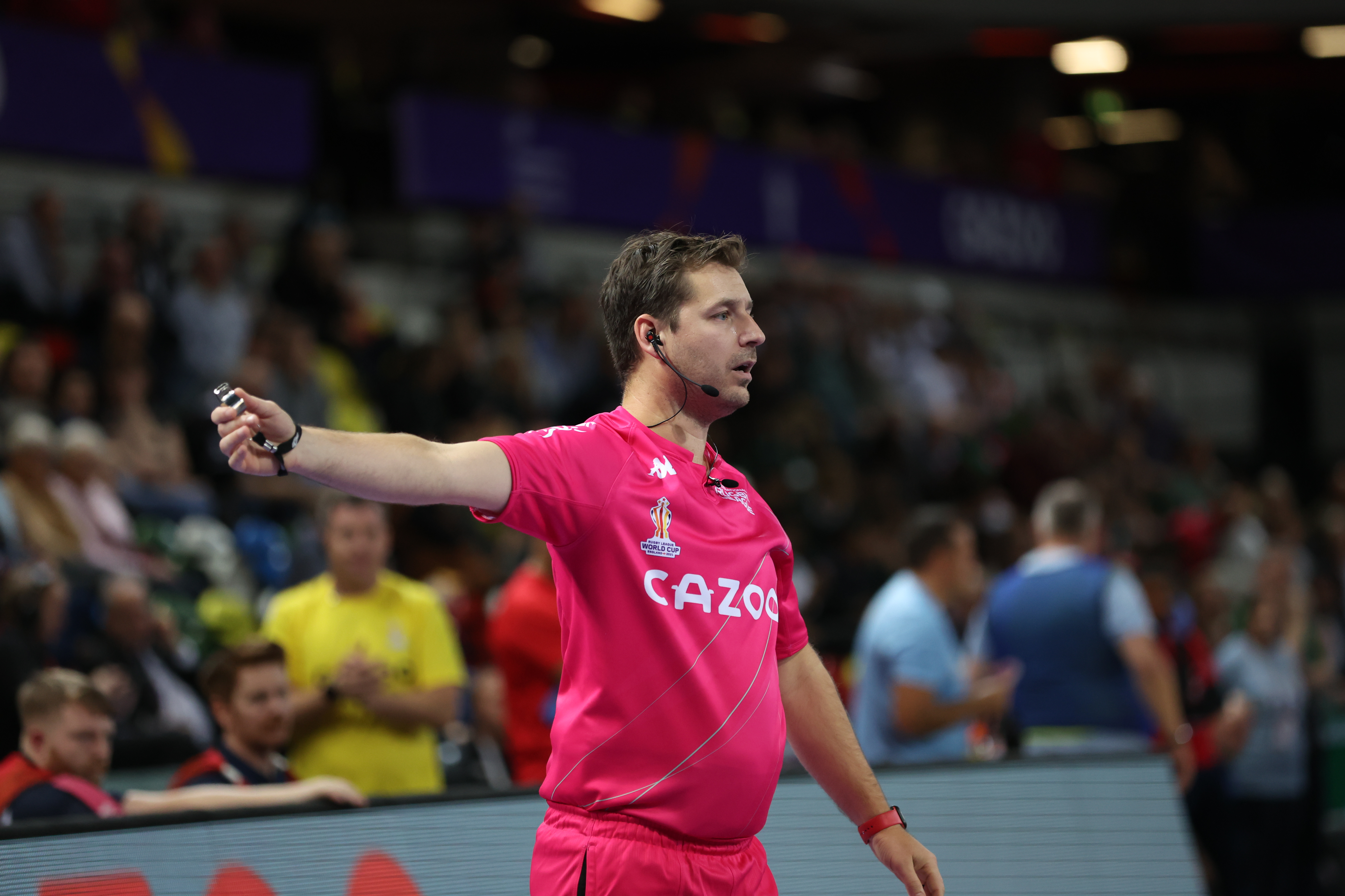 Image of Ollie Cruickshank refereeing Wheelchair Rugby World Cup Final